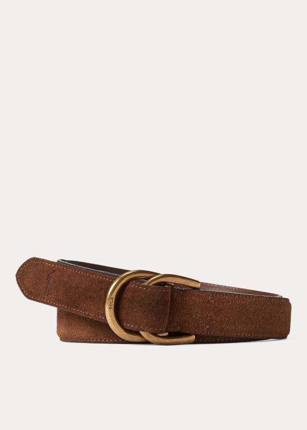 Men's Polo Ralph Lauren Suede D-Ring Belt | 785160BUS